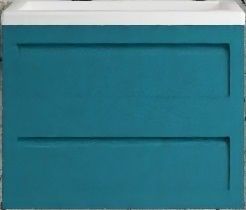 Подвесная тумба под раковину Art&Max Platino 58см бирюзовый матовый AM-Platino-580-2C-SO-TM